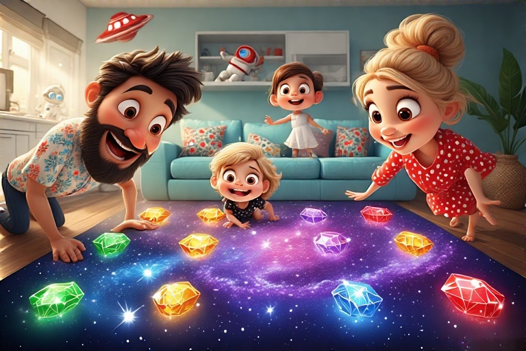 Twistify Game Mat and AI App in action with family
